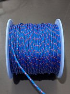 Rope 2mm Double Braid - Polyester - Blue with fleck (per metre)