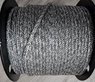 Rope 5mm  Single Braid - Blend  Grey with white (per metre)