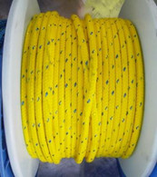 Rope 6mm Polyester braid - Yellow (per metre)