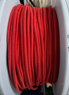 4mm shock cord - Red - per metre