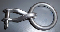 Halyard "O" ring and twist shackle