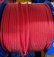 Rope 6mm Double Braid - Polyester - solid red (per metre)