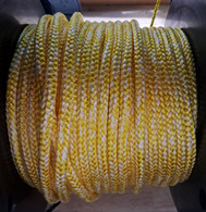 Rope 8mm Single Braid - Blend - Yellow and white (per metre)