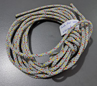 Off cut - 4mm - Double Braid - Polyester - Grey with red yellow fleck 4.60m