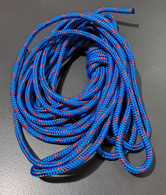 Off cut - 5mm Double Braid - Polyester -Blue with red purple fleck 5.70m