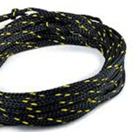 Off cut - 6mm Double braid rope - Black with fleck 17.50m