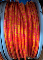 Rope 4mm  Double Braid - Polyester - Neo Yellow/Pink (per metre)
