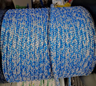Rope 8mm Single Braid - Blend - Blue and white (per metre)