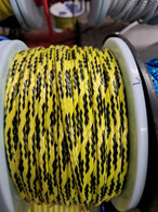 Rope 3mm Single Braid - Dyneema - Yellow with Black fleck (per metre)