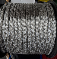 Rope 6mm Single Braid - Blend - Grey and white (per metre)
