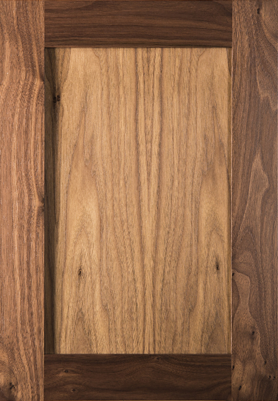 Shaker Walnut Replacement Cabinet Door With Clear Coat