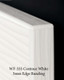 Contour White Medina 3mm edge banding corner horizontal grain