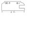 Cross-section of IE-1 (inside edge), OE-3 (outside edge) profile for this Square Glass Panel Door