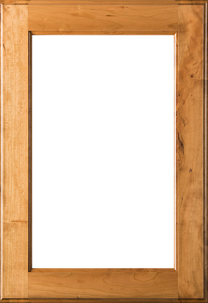 Square Glass Panel Cherry Door with Clear Finish