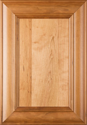 "Belmont" Cherry Flat Panel Cabinet Door in Clear Finish
