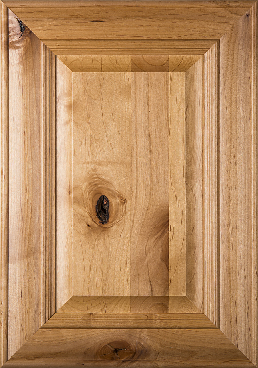 Belmont Rustic Alder Raised Panel Cabinet Door Finished