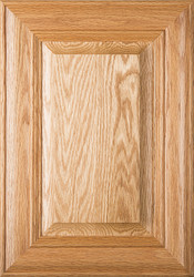 "Belmont" Red Oak Raised Panel Cabinet Door with Clear Finish