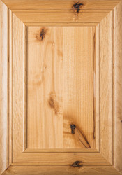 "Arden" Rustic Alder FLAT Panel Cabinet Door in Clear Finish