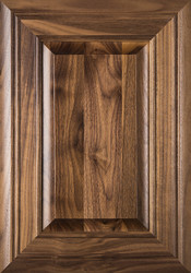 “Arden” Walnut Raised Panel Cabinet Door in Clear Finish