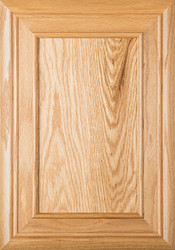 "Arden" Red Oak FLAT Panel Cabinet Door with Clear Finish