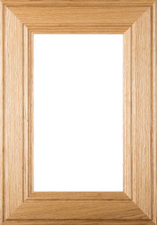 "Linville" Red Oak GLASS Panel Cabinet Door in Clear Finish