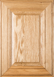 "Linville" Red Oak Raised Panel Cabinet Door Image in Clear Finish