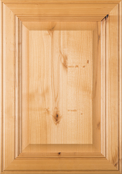 2.38 "Linville" Rustic Alder Raised Panel Cabinet Door in Clear Finish