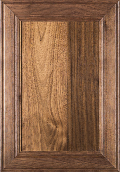 2.38 "Linville" Walnut Flat Panel Cabinet Door in Clear Finish