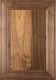 2.38 "Linville" Walnut Flat Panel Cabinet Door in Clear Finish