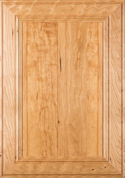 2.38 "Linville" Cherry Flat Panel Cabinet Door in Clear Finish