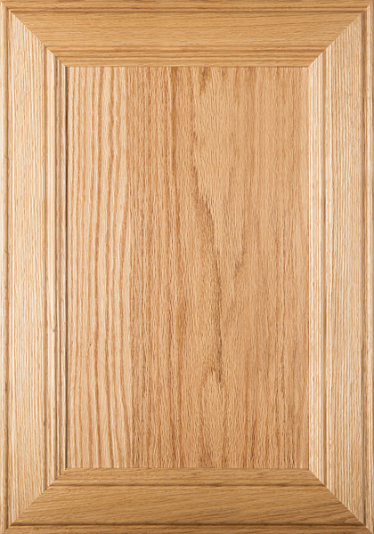 2.38 "Linville" Red Oak Flat Panel Cabinet Door in Clear Finish