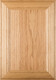 2.38 "Linville" Red Oak Flat Panel Cabinet Door in Clear Finish