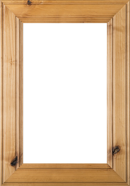 2.38 "Linville" Rustic Alder Glass Panel Cabinet Door in Clear Finish