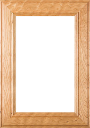  2.38 "Linville" Cherry Glass Panel Cabinet Door in Clear Finish