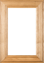 2.38 "Linville" Red Oak Glass Panel Cabinet Door in Clear Finish