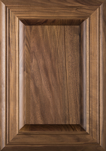 "Arden" 2.38 Walnut Raised Panel Cabinet Door In Clear Finish