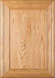 "Arden" 2.38 Red Oak Flat Panel Cabinet Door In Clear Finish