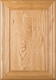 "Arden" 2.38 Red Oak Flat Panel Cabinet Door In Clear Finish