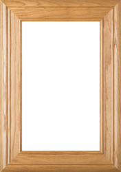 "Arden" 2.38 Red Oak Glass Panel Cabinet Door in Clear Finish