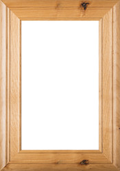 "Arden" 2.38 Rustic Alder Glass Panel Cabinet Door in Clear Finish