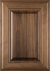"Cherokee" Raised Panel Cabinet Door in Walnut with  Clear Lacquer Finish