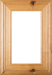  "Arden" Rustic Alder Glass Panel Cabinet Door in Clear Finish