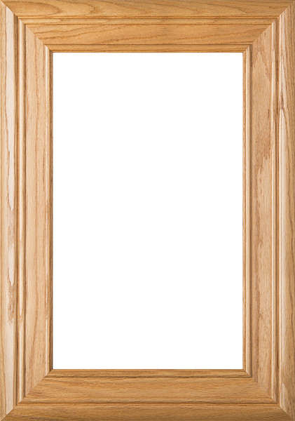 "Arden" 2.38 Red Oak Glass Panel Cabinet Door