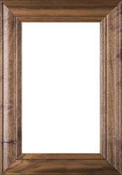 “Belmont” 2.38 Walnut Glass Panel Cabinet Door in Clear Finish