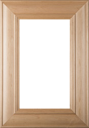 "Belmont" Superior Alder Glass Panel Cabinet Door in Clear Finish