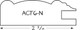 Cross-section of "Belmont" 2.38s mitered cabinet door for glass panel