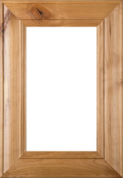 "Belmont" Rustic Alder Glass Panel Cabinet Door in Clear Finish