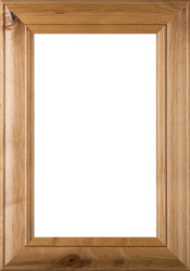 "Belmont" 2.38 Rustic Alder Glass Panel Cabinet Door in Clear Finish