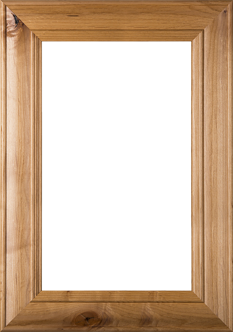 Belmont 2 38 Rustic Alder Glass Panel Cabinet Door
