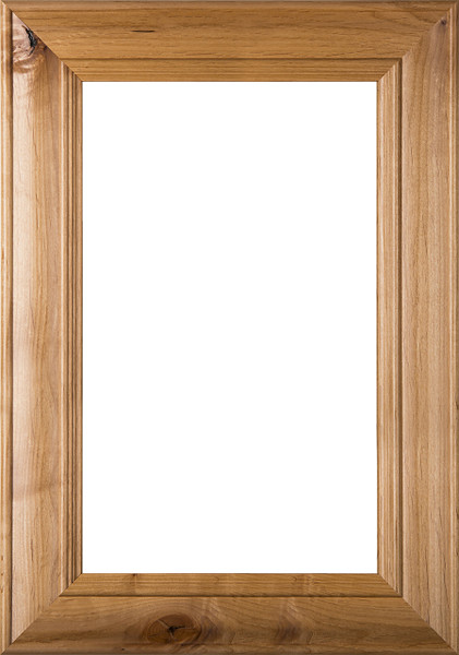 "Belmont" 2.38 Rustic Alder Glass Panel Cabinet Door